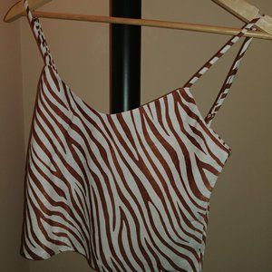 New with tags - Zebra pattern crop cami